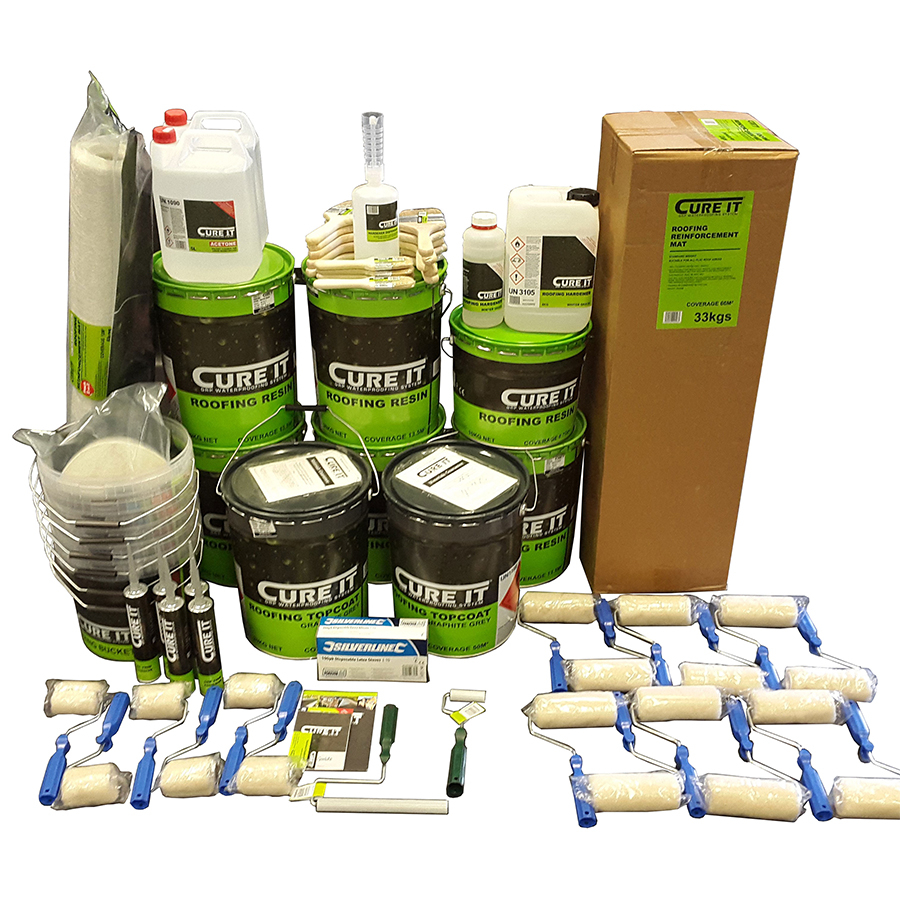 Cure It Fibreglass Roofing Kit With Tools - 70m2