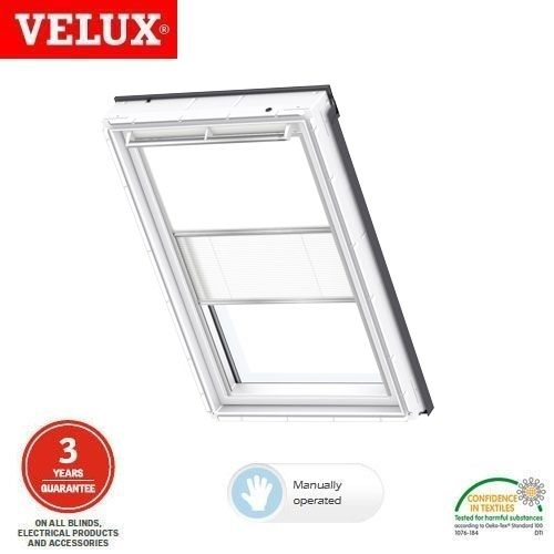 VELUX Manual Duo Blackout Blind DFD SK10 1025 - White and White