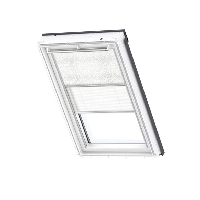 VELUX Manual Duo Blackout Blind DFD F06 4558 - Essential Pattern/White