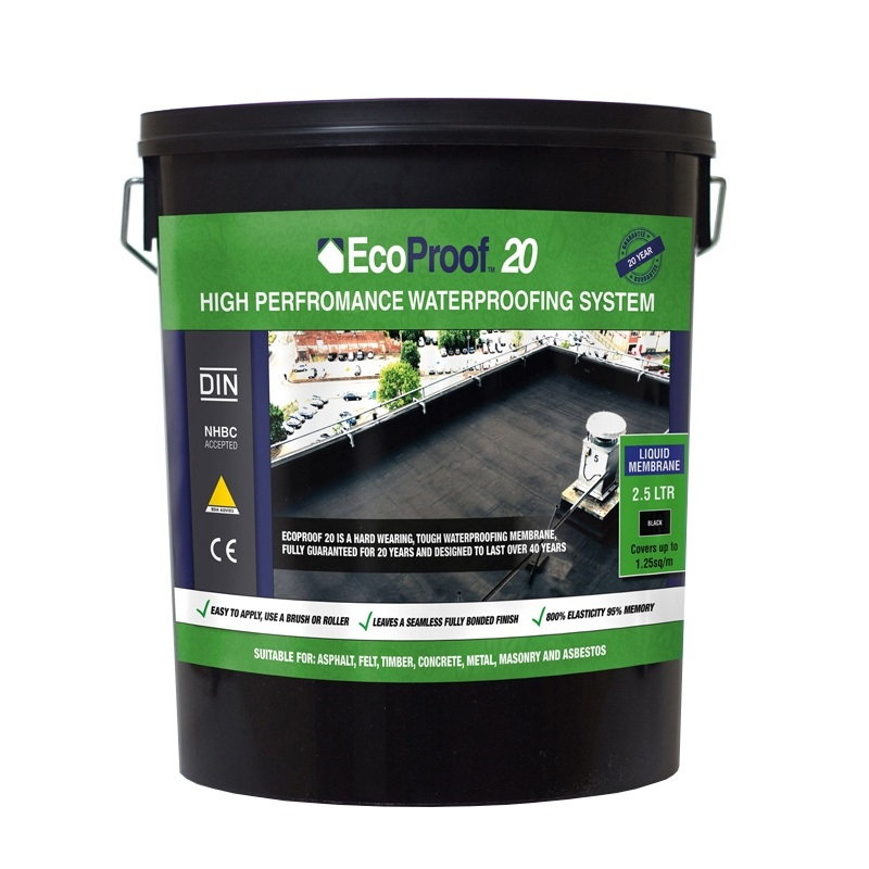 EcoProof 20 Liquid Rubber Waterproof Membrane - 20kg (Black)