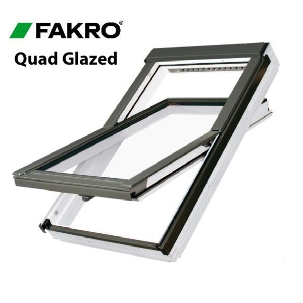 Fakro FTT/W U8/80 Thermo White Centre Pivot Window - 94cm x 160cm
