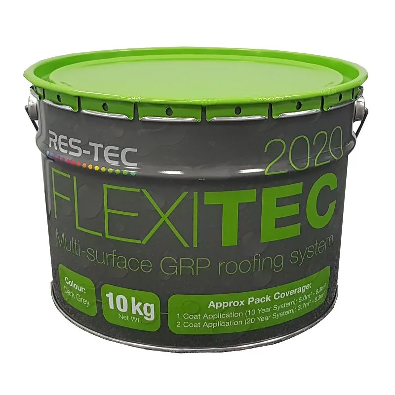 Flexitec Restec Flexitec 2020 Resin Dark Grey - 10kg | Roofing Superstore®