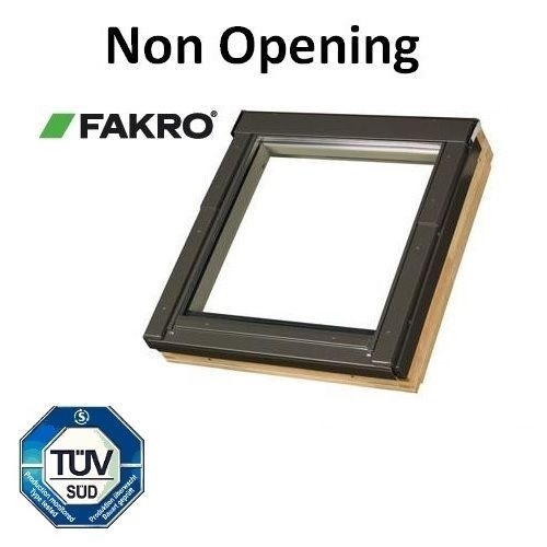Fakro FNU-V P2 Pine Non-Opening Double Glazing Roof Window - 55cm x 78cm