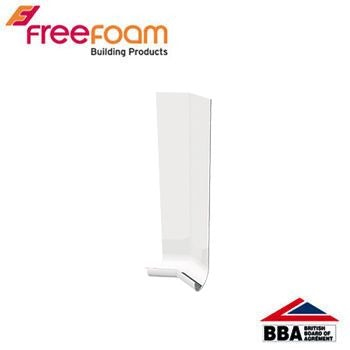 uPVC Fascia Board External Corner (Bullnose) 135dg - 300mm White