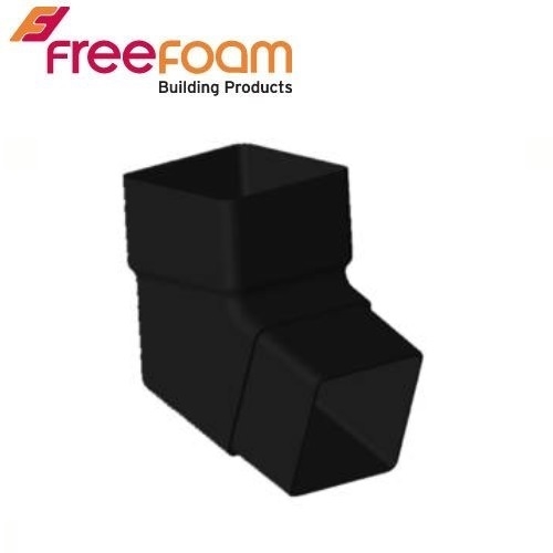 Freeflow Square Downpipe 112.5 Degree Offset Bend - Black