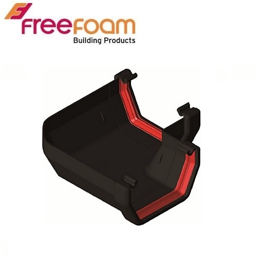 Freeflow 90 Degree Square Style Gutter Angle - Black