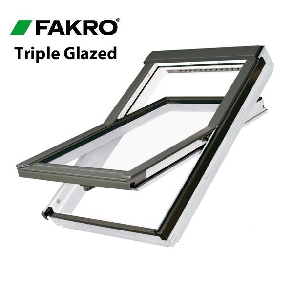 Fakro FTT/W U6/80 White Centre Pivot Window - 94cm x 160cm
