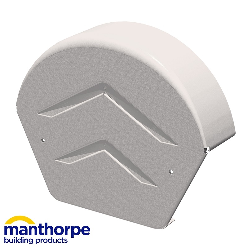 Manthorpe SmartVerge uPVC Half Round Ridge End Cap - White