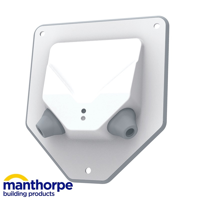 Manthorpe White Face Fix Radiator Pipe Guide & Seal - Pack of 20