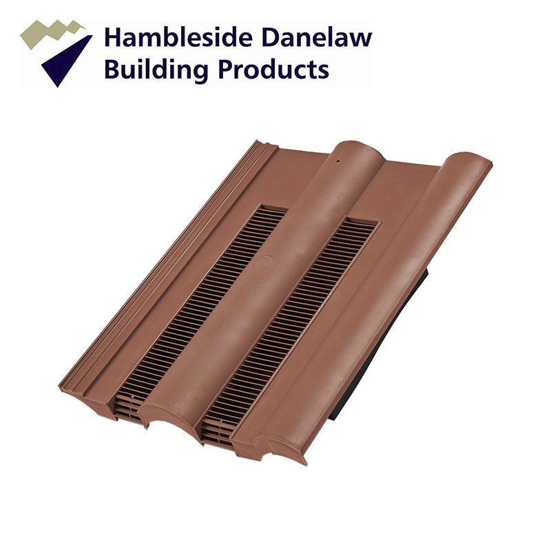 Hambleside Danelaw Double Roman Flush Fit Tile Vent - Antique Red
