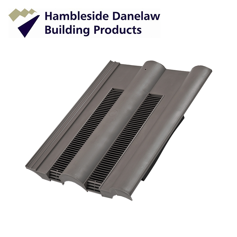 Hambleside Danelaw Double Roman Flush Fit Tile Vent - Grey