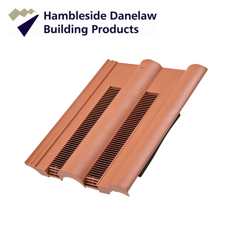 Hambleside Danelaw Double Roman Flush Fit Tile Vent - Terracotta