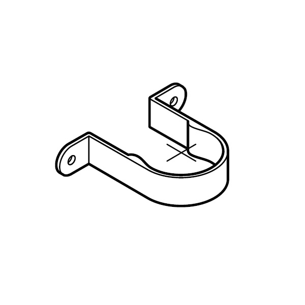 Aluminium Circular Downpipe Clip 100mm - Black