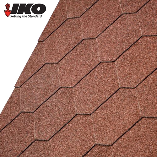 LAST PACK - IKO Armourshield Hexagonal Shingles (Tile Red) - 3m2 Pack