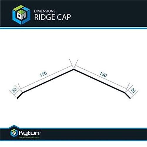 Kytun Ridge Capping Polyester Coated Aluminium Black - Pack of 5 ...