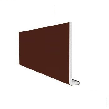 uPVC 410mm Fascia Board (10mm Double Edged Square) 2.5m Leather Brown Roofing Superstore®