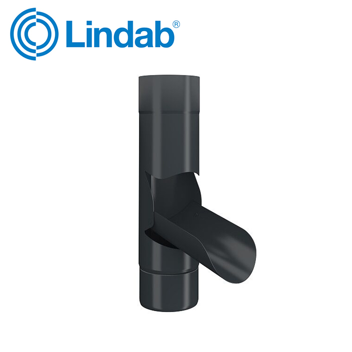 Lindab Manual Diverter 87mm - Anthracite Grey