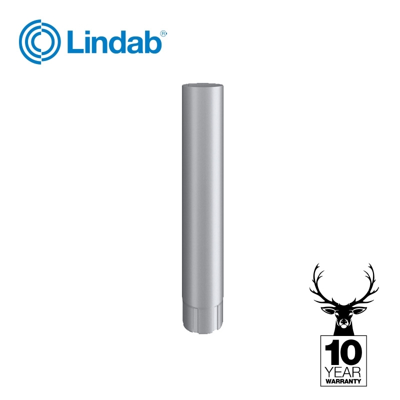 Galvanised Steel Gutter Intermediate Pipe 75mm x 1m - Lindab Magestic