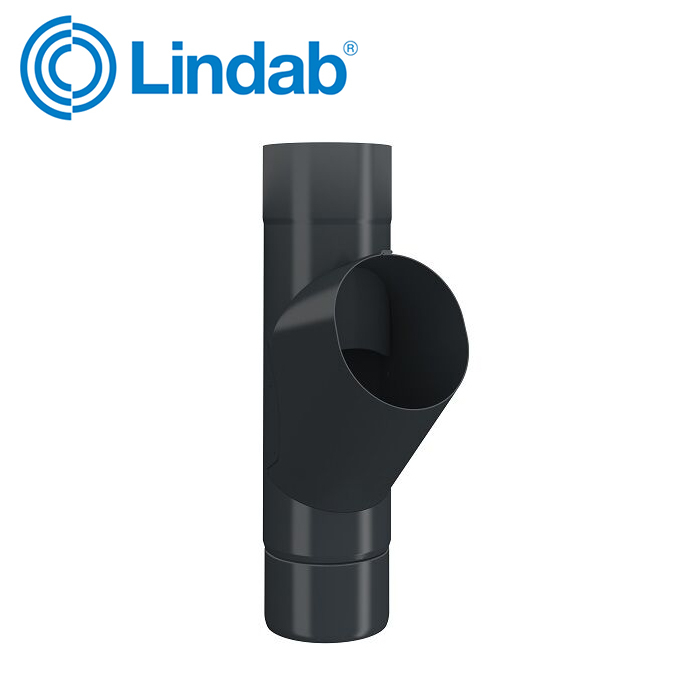 Lindab Pipe Branch 87mm - Anthracite Grey