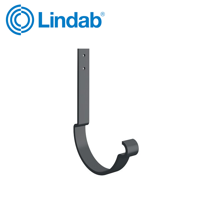 Lindab Half Round 200mm Rafter Bracket 125mm - Anthracite Grey