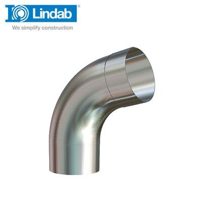 Lindab Steel Guttering Round 85dg Socketed Pipe Bend 75mm Galvanised