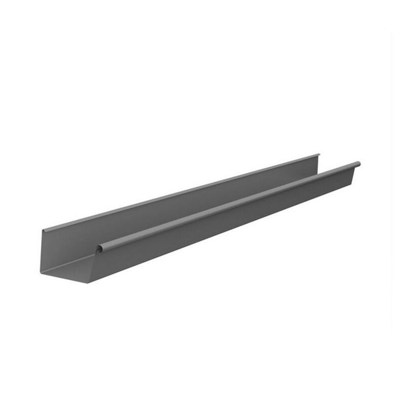 Lindab 140mm Rectangular Gutter - Anthracite Metallic | Roofing Superstore®