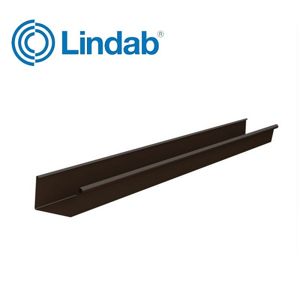 Lindab Rectangular Gutter 140mm x 3m Painted Brown