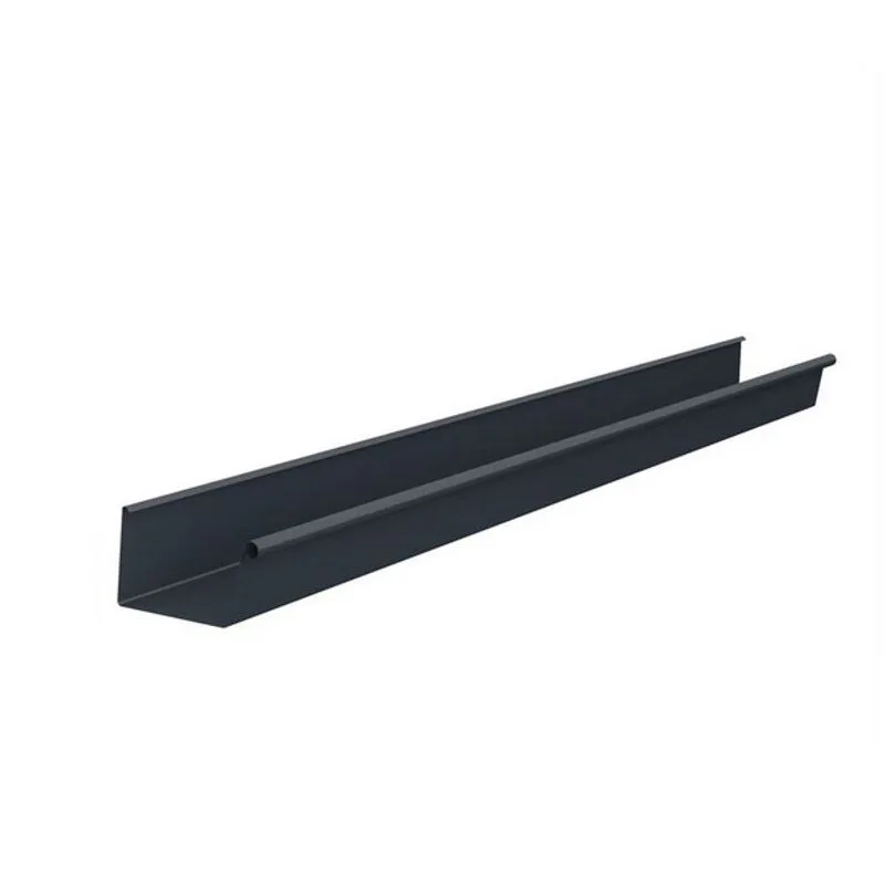 Lindab Raectangular Gutter Lindab 140mm Rectangular Gutter - Dark Grey | Roofing Superstore®