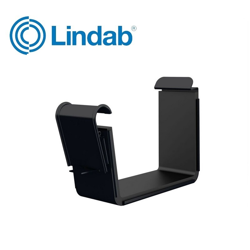 Lindab Rectangular Gutter Joint 140mm Painted Black