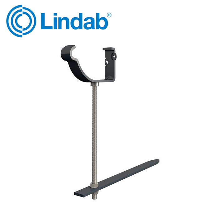 Lindab Half Round Rise & Fall Bracket 125mm - Anthracite Grey