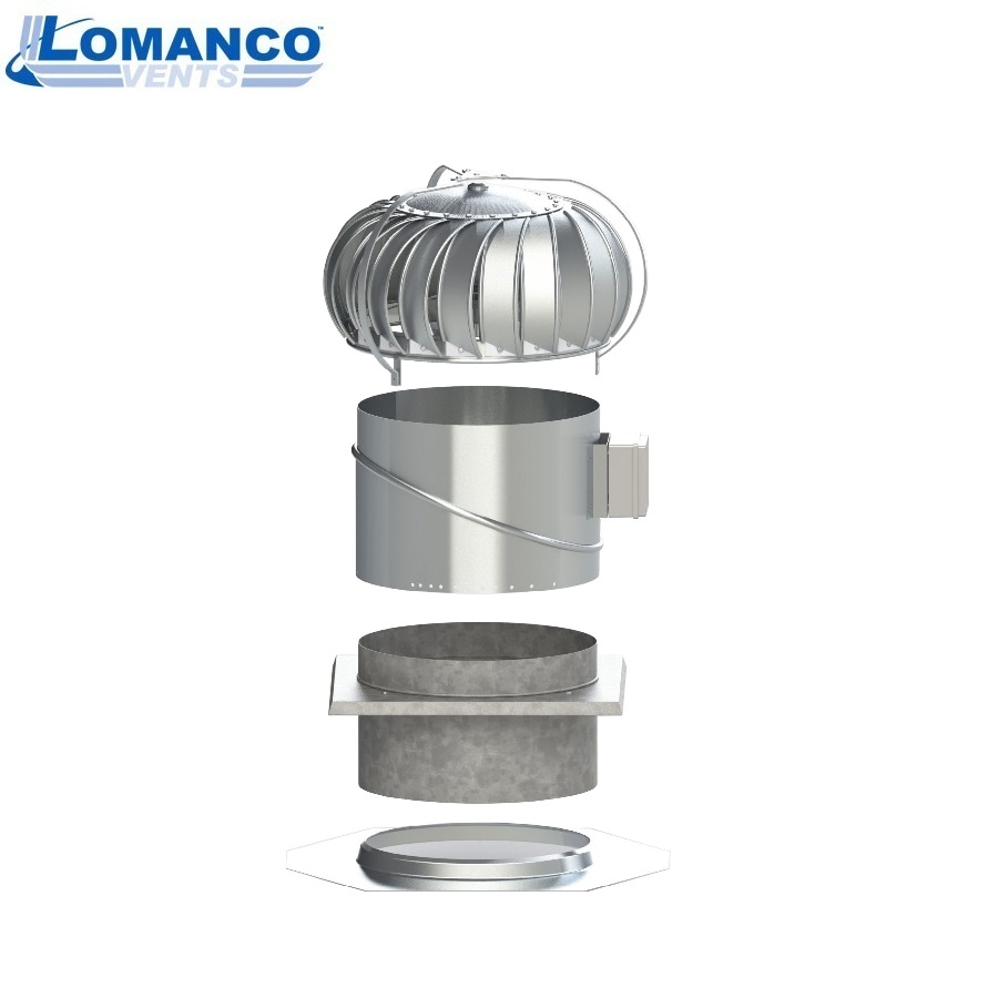 Lomanco ENERGO EVL & BEB14 Vent Turbine Set - 1400 m3/h
