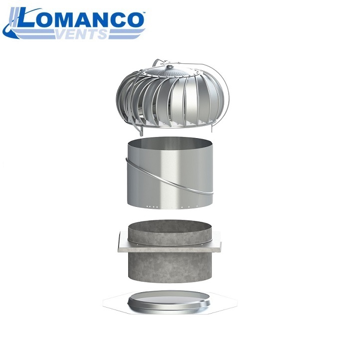 Lomanco Vent Turbine Set BEB14 with Electrical Ventilator - 3410 m3/h
