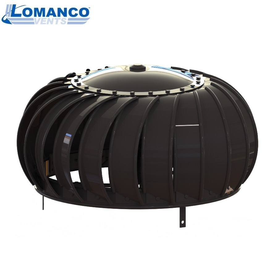 Lomanco TIB12 Vent Turbine Head - Black