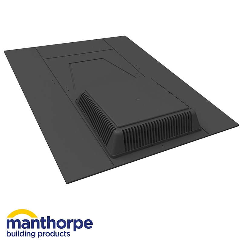 Manthorpe Random Slate Vent 600mm x 450mm 10000mm2 - Black