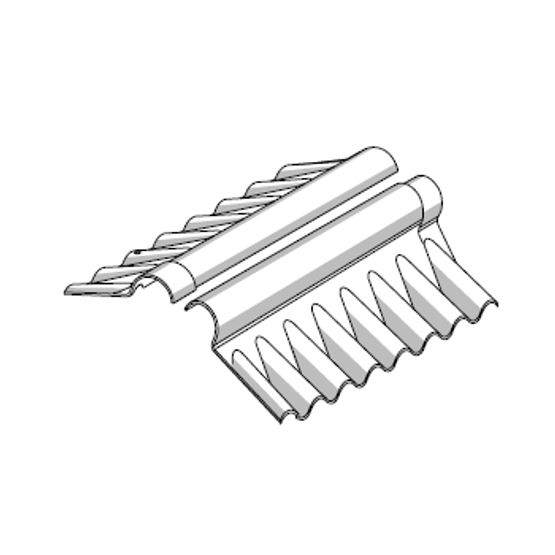 Marley Eternit Profile 6'' 2 Piece Close Fitting Ridge - Natural Grey ...