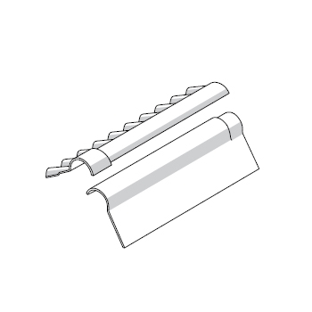 Eternit 3'' Two Piece North Light Ridge 651mm - Natural Grey | Roofing ...