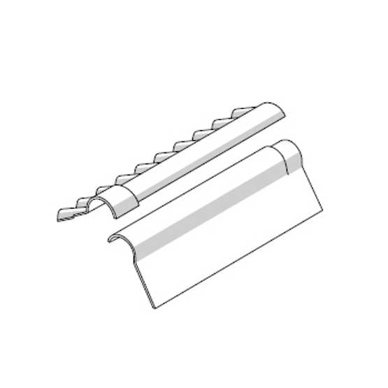 Eternit 3'' Two Piece North Light Ridge 651mm - Natural Grey | Roofing ...