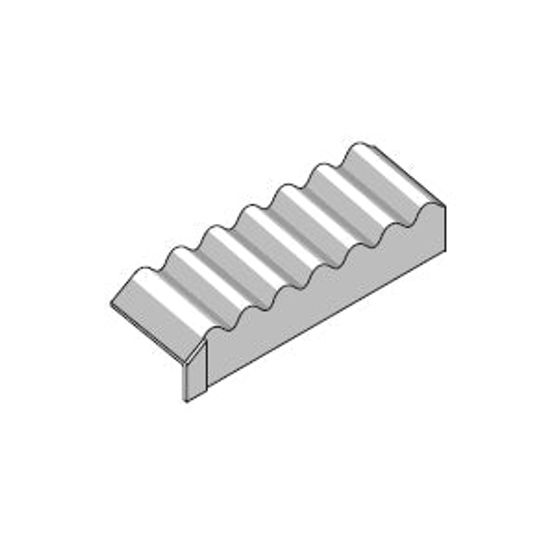 Eternit Profile 6 inch 65mm Eaves Corrugation Closure - Cloud Grey ...