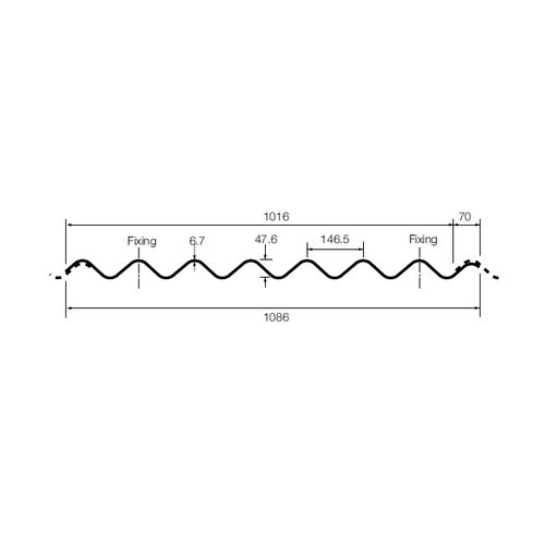 Marley Eternit Profile 6'' GRP Roof Sheet Translucent - 2900mm ...