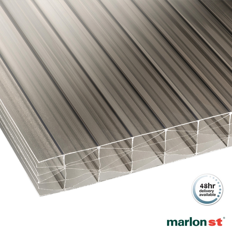 Marlon 25mm Bronze Sevenwall Polycarbonate Sheet - 2500mm x 700mm