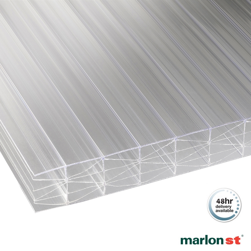 Marlon 25mm Clear Sevenwall Polycarbonate Sheet - 2500mm x 1050mm
