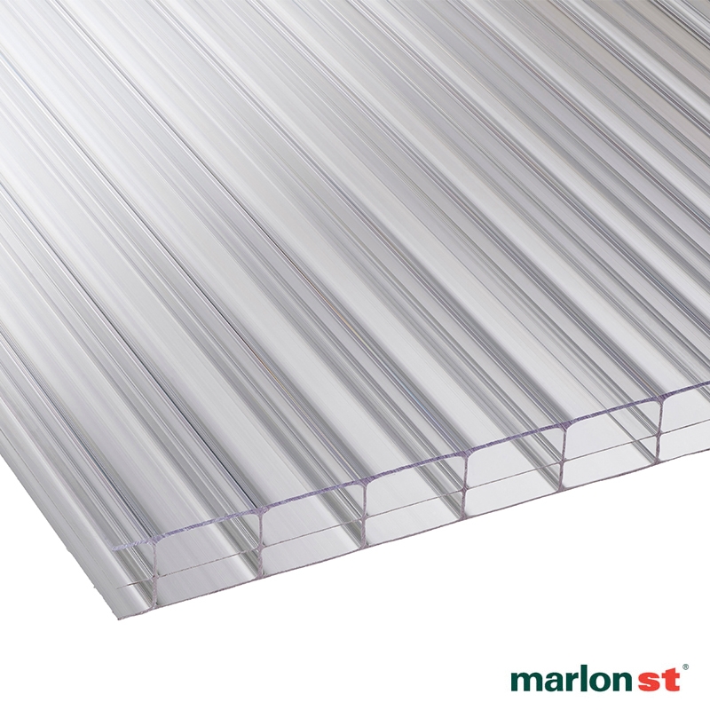 Marlon 16mm Clear Triplewall Polycarbonate Sheet - 4000mm x 1600mm