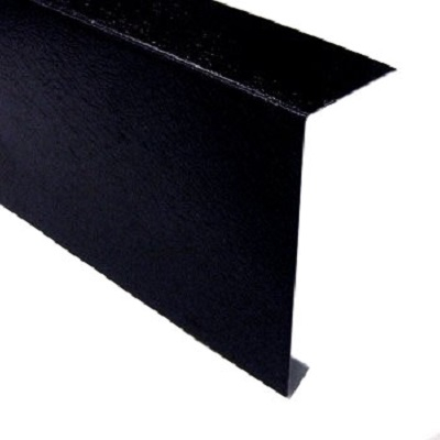Metal Edge Trim Black Plastisol 2 metres for Rubber Roofing - 150mm