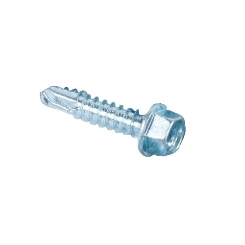 Galvanised Steel 25mm Self-Drill Hex Head Screws - 100 Pack