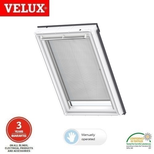 VELUX Manual Venetian Blind PAL CK01 7057 - Brushed Silver
