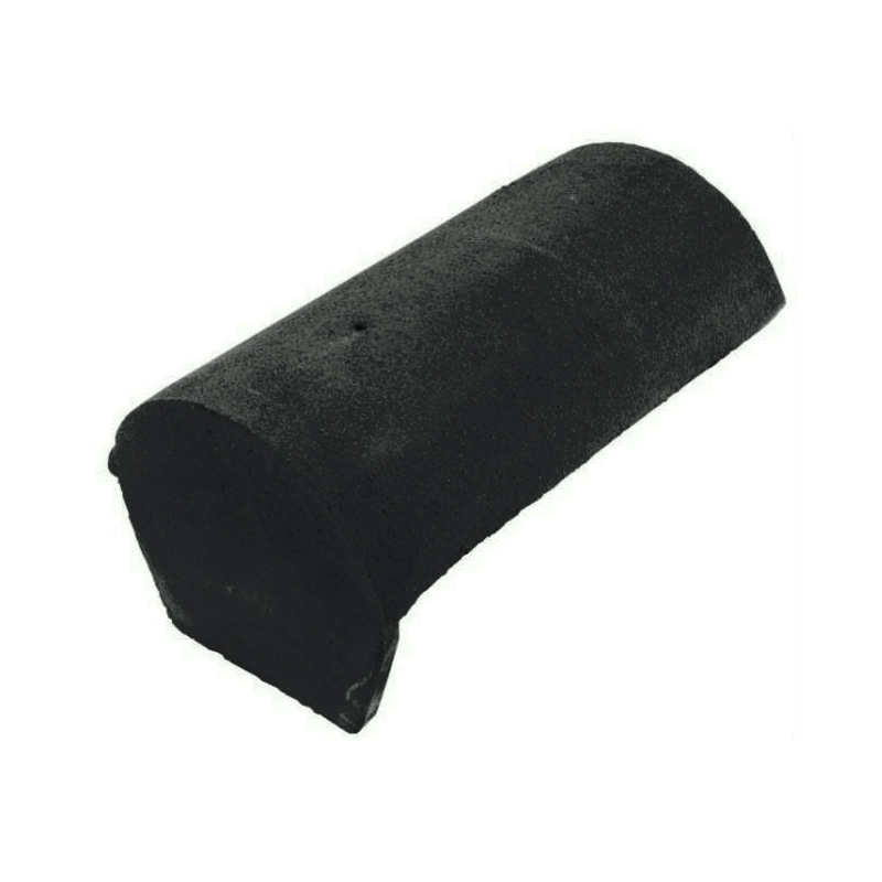 Redland Concrete Half Round Block End Ridge 300mm - Black (Clay ...