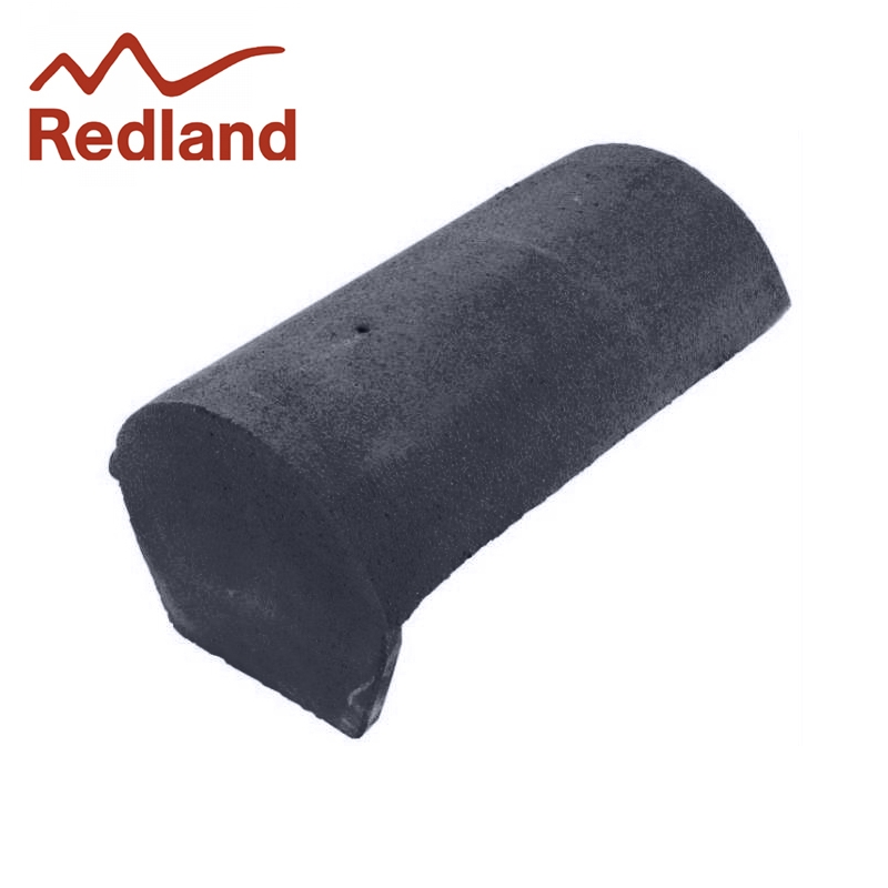 Redland Concrete Half Round Block End Ridge 300mm Vintage Blue (Clay ...
