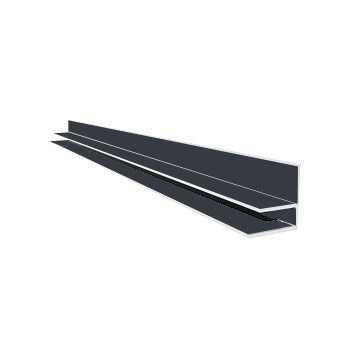 uPVC F Trim (Soffit Board Wall Trim) 5m Storm Grey Roofing Superstore®