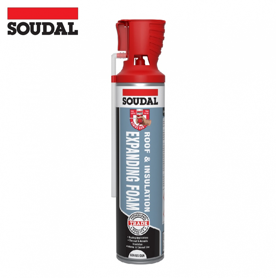 Soudal Genius Gun Roof & Insulation Expanding PU Foam Box of 12