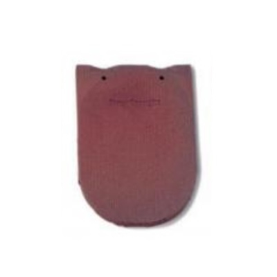 Dreadnought Handmade Clay Ornamental Spade Roof Tile - Red Sandfaced